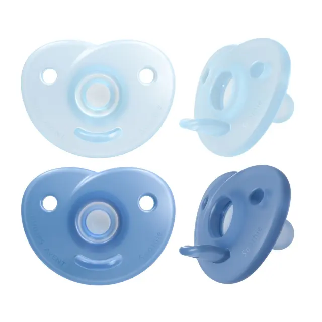 Philips Avent Soothie Πιπίλα Σιλικόνης 0-6 Μηνών Γαλάζιο και Μπλε, 2τμχ