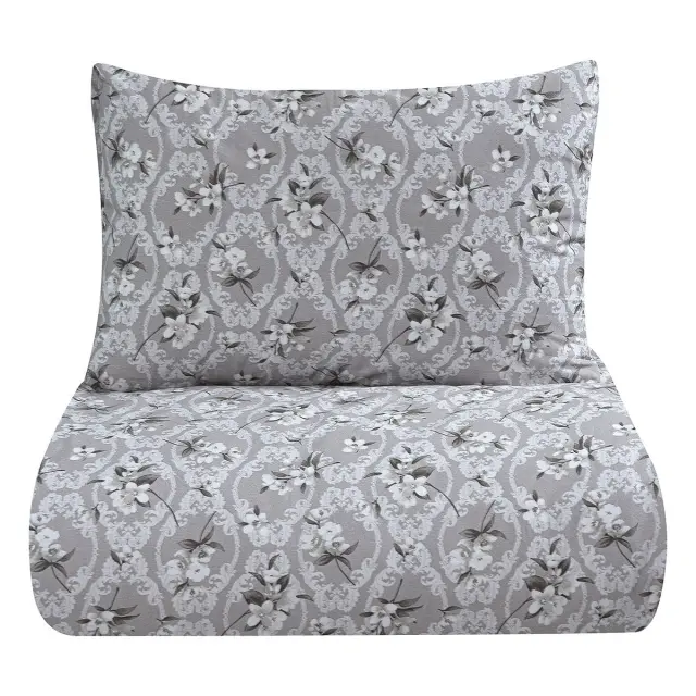 Σετ Σεντόνια 170x200+30 Υπέρδιπλα Beauty Home Mystique Art 12188 Γκρι 100% βαμβακερόΜε Λάστιχο 3