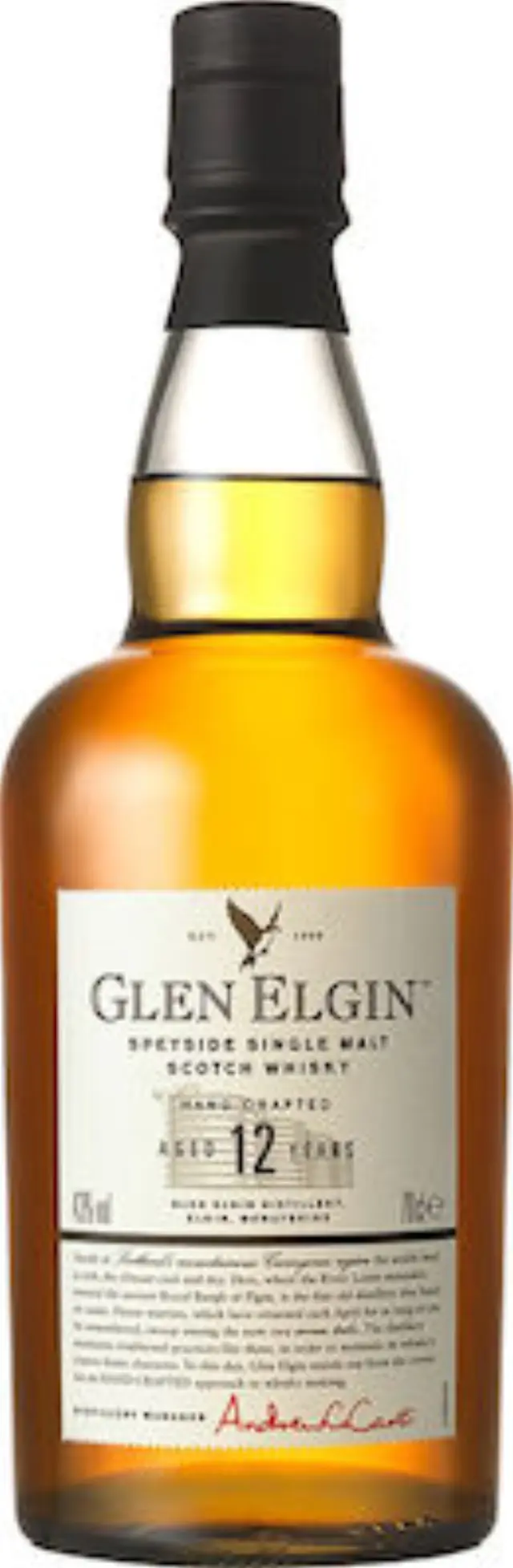 GLEN ELGIN 12 YEARS AGED SINGLE MALT WHISKY 700ML