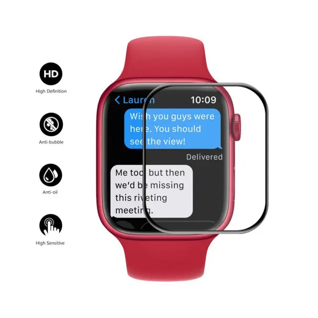 Hybrid Pro+ Glass για Apple Watch 7/8/9 45mm- Black OEM