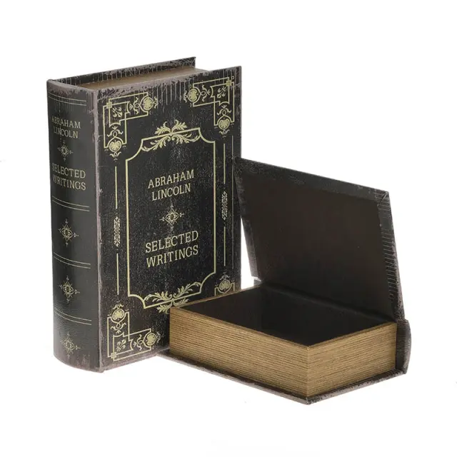 Κουτί Βιβλίο Abraham Lincoln PU 19x7x27cm Σετ 2τμχ 3-70-106-0058