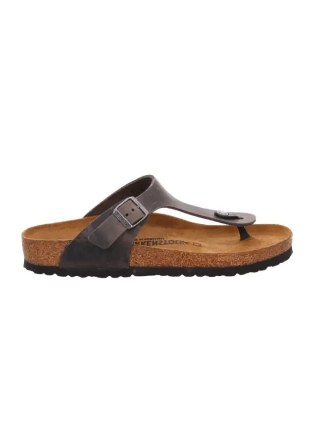 Birkenstock Σαγιονάρες Unisex δέρμα Oiled Γκρί BIR/GIZEH 1014272 IRON - 46 3