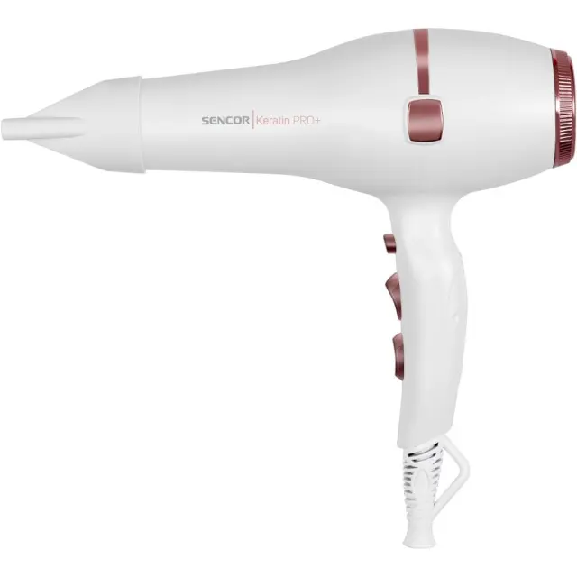 Σεσουάρ Μαλλιών Sencor SHD 8200GD 2400W Ιονισμού Procare+ με 3 Επιλογές Θερμοκρασίας και 2 Ταχύτητας Αέρα Λευκό/Χρυσό