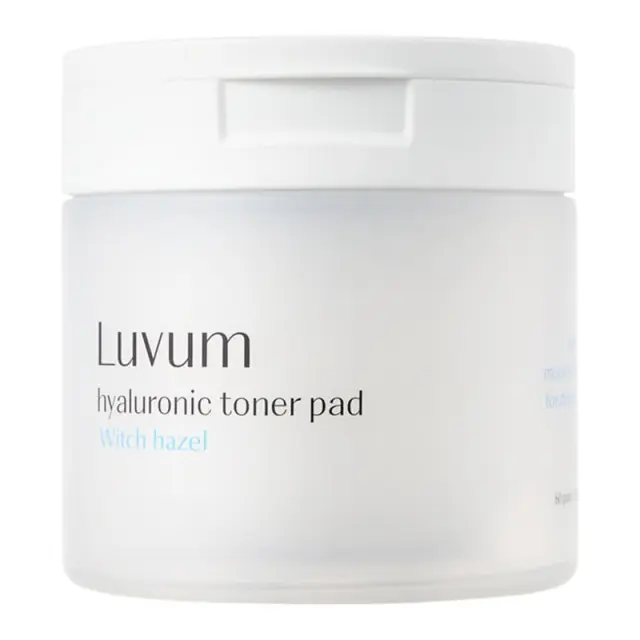 Luvum Witch Hazel Hyaluronic Toner Pad Τόνωση για Ακνεϊκές + Ευαίσθητες Επιδερμίδες 60 Τεμάχια