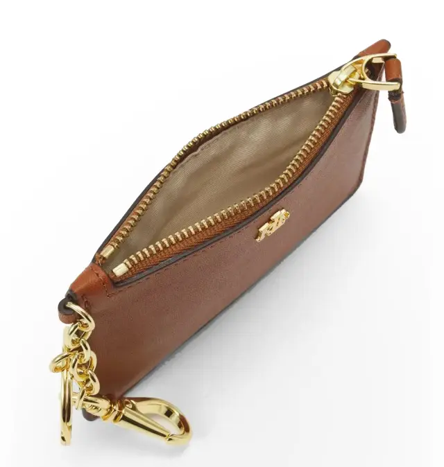 Καρτοθήκη RALPH LAUREN Leather Zip Card Case 432876731/001 Ταμπά 2
