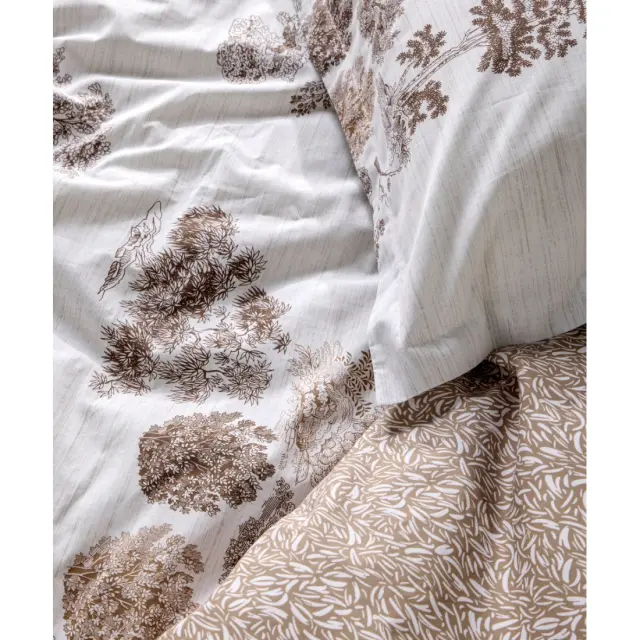 Σετ Σεντόνια King Size 4 Τεμαχίων Kentia Cruso White-Brown 270x270 3
