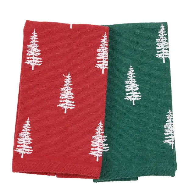 Πετσέτες Κουζίνας Σετ 2 Τεμ 30x50 Christmas Das Home 0815 Green-Red 100% βαμβακερό
