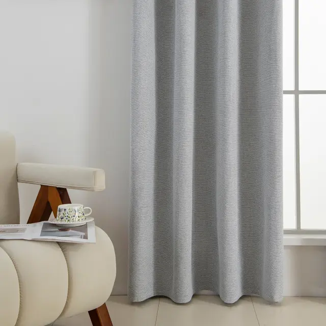 Beauty Home Κουρτίνα Full Blackout σκίασης με 8 κρίκους Elite Art 8392 Silver-Νο4 140x270 Γκρι 3