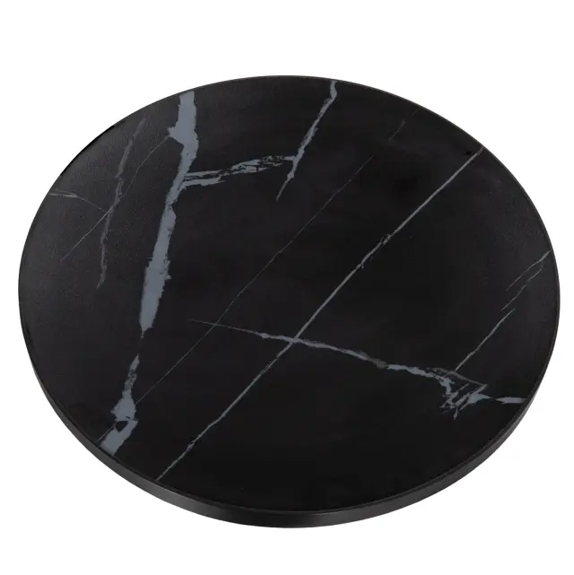 ΕΠΙΦΑΝΕΙΑ ΤΡΑΠΕΖΙΟΥ SINTERED STONE FB96653.03 BLACK MARBLE--ΠΛΑΙΣΙΟ ALU ΜΑΥΡΟ Φ70εκ. 3
