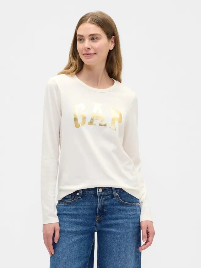 Favorite Gap Logo Μπλουζάκι ivory frost - XS