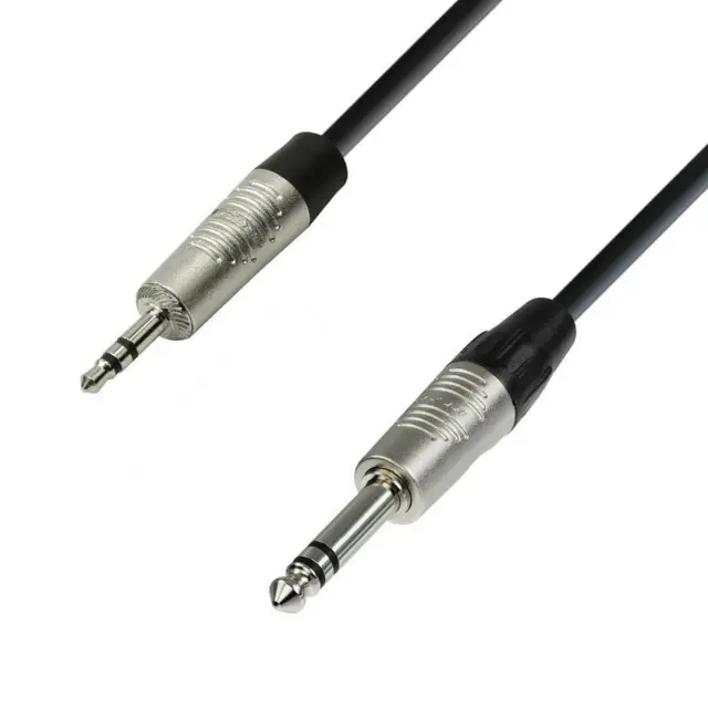Adam Hall K4BVW0150 4Star Series Καλώδιο Audio 1/4 Stereo Jack - 1/8 Stereo Jack 1,5m Μαύρο