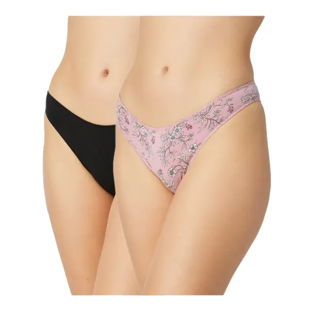 Minerva Γυναικείο Slip Rio Modal Fimelle - Διπλό Πακέτο, Χρώμα Black-Pink Floral