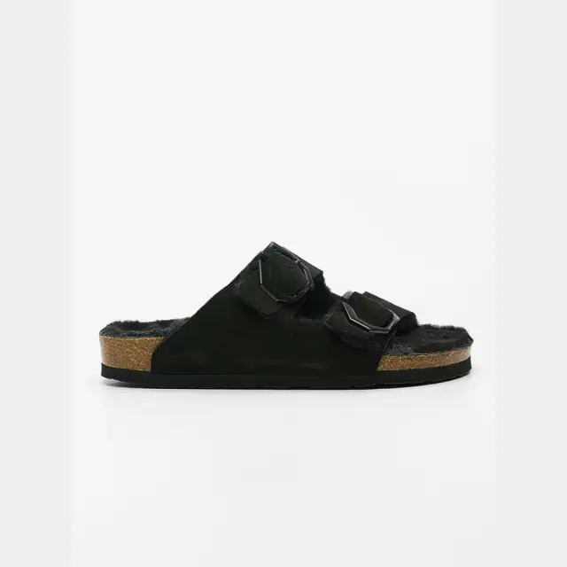 Genuins Παντόφλες Γυναικείο δέρμα Μαύρο GEN/GALIA SHEEP G106705 BLACK
