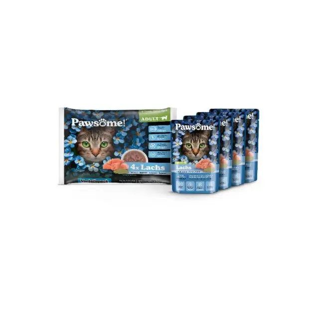Pawsome Adult Σολομός 85gr FlowPack (4Τεμ) 3