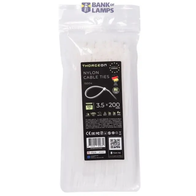 Ties 3.6x200 White (100 pcs)