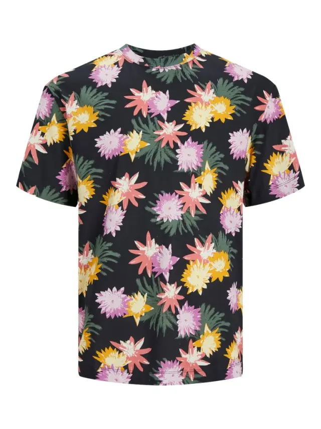 JORTAMPA AOP TEE SS CREW NECK dark navy