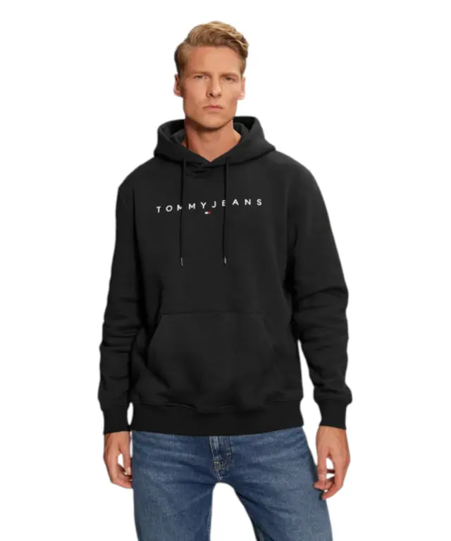 Tommy Hilfiger - Ανδρικό Φούτερ Tjm Linear Logo DM0DM20746-BDS Μαύρο