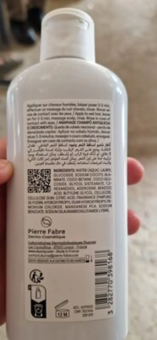 Ducray Anaphase+ Anti-Hair Loss & Growth Σαμπουάν Ανάπτυξης των Μαλλιών & κατά της Αντιδραστικής Τριχόπτωσης με Σύμπλεγμα Αμινοξέων & Μετάλλων, 200ml 2