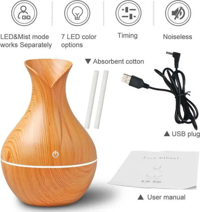 Ultrasonic KJR-036 - Υγραντήρας υπερήχων & συσκευή αρωματοθεραπείας