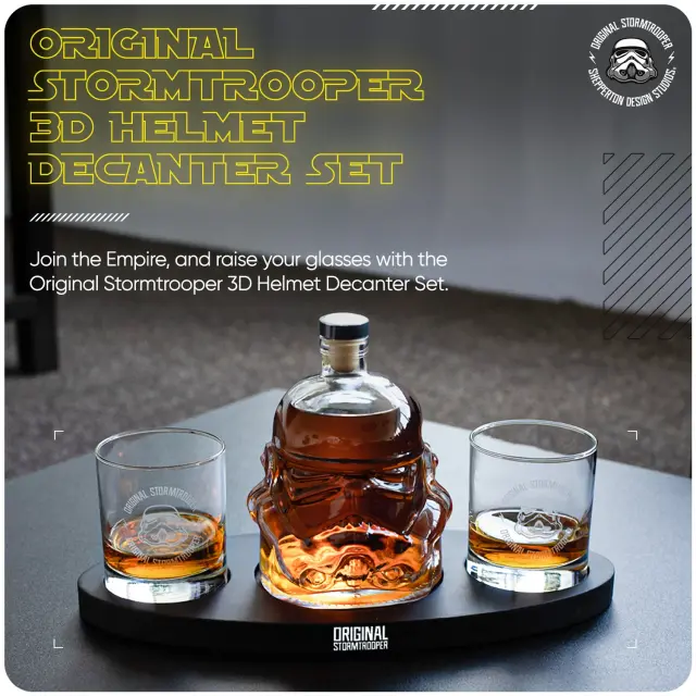 ThumbsUp® Stormtrooper 3D Helmet Decanter Set With Tray 3