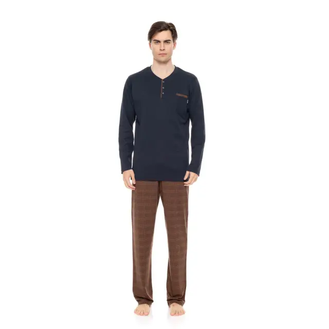 Ανδρική Πυτζάμα Bronze Plaid W-M742 Τύπος Ulisse - M