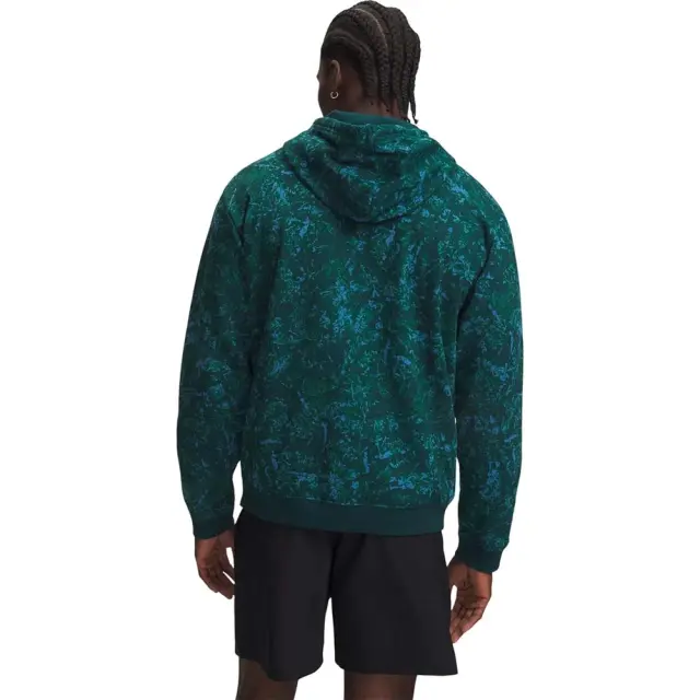 Under Armour Men's Rival Fleece Printed Hoodie Πράσινο 6013452-919 (Under Armour) 2