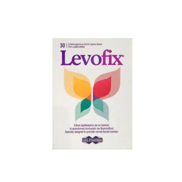Uni-Pharma Levofix Food Supplement Πολυβιταμίνη για την Φυσιολογική Λειτουργία του Θυροειδή, 30 ταμπλέτες