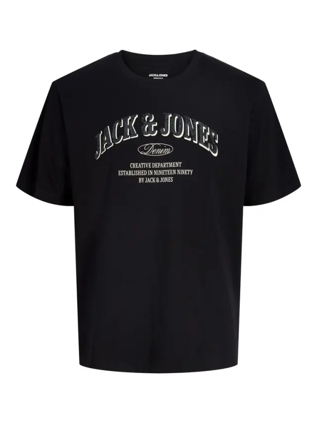 JJEDENVER LOGO TEE SS O-NECK SN - Black