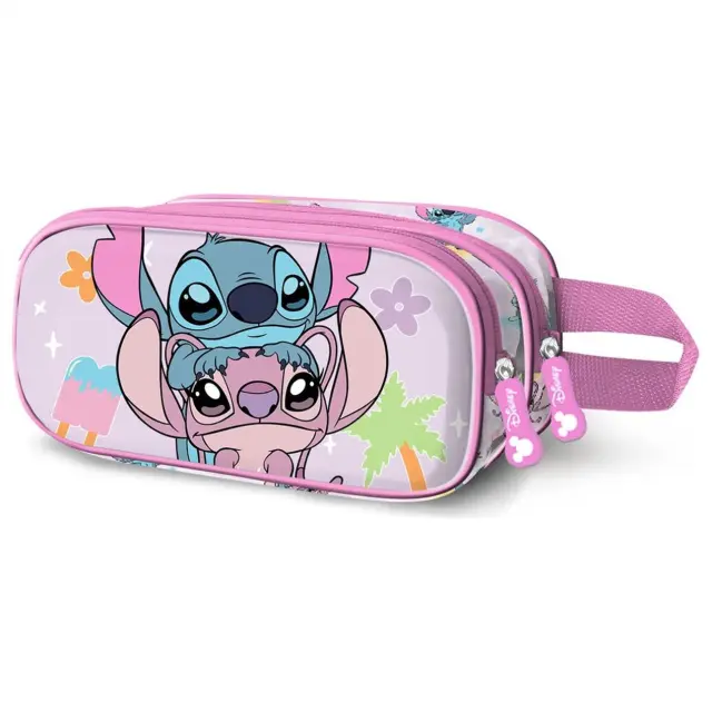 Κασετίνα 3D Disney Stitch & Angel Couple 3D pencil case