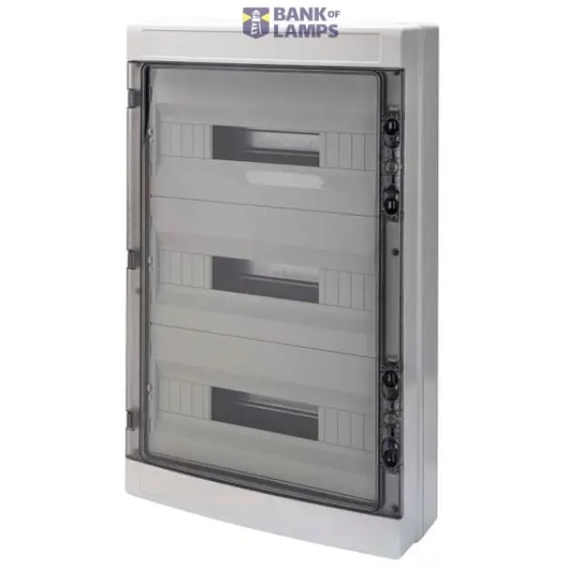 DISTRIBUTION BOARD WITH PANELS WITH WINDOW AND EXTRACTABLE FRAME - PRE- ARRANGED FOR TERMINAL BLOCK - (18X3) 54M IP65
