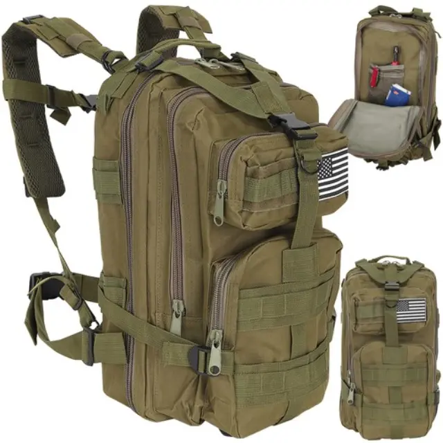 TRIZAND ΣΑΚΙΔΙΟ ΠΛΑΤΗΣ SMALL MILITARY BACKPACK GREEN 26L 00023243