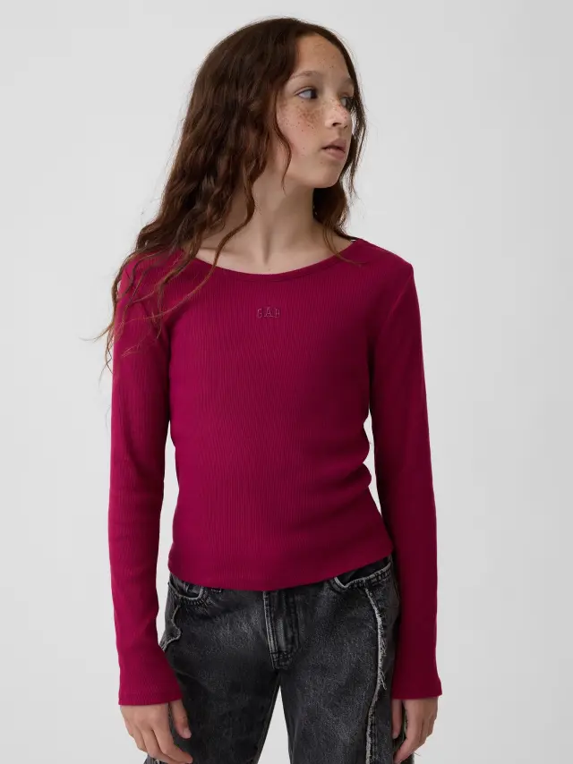 Παιδική Μπλούζα με Mini Λογότυπο RUBY PINK