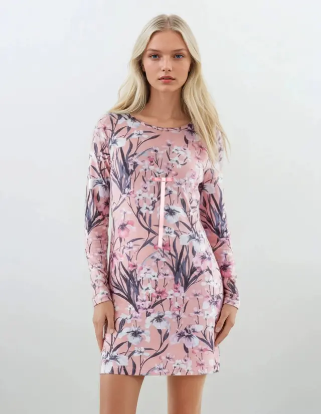 W650 - Type - NIGHTGOWN PINK/GREY FLOWER 2
