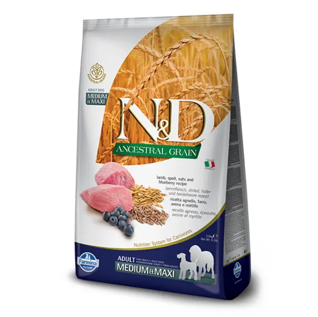 N&D LAMB & BLUEBERRY ADULT MEDIUM & MAXI 12Kg