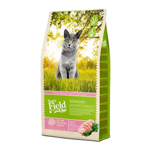 Sam's Field Low Grain Cat Adult Sterilized Chicken 7.5Kg Μονόχρωμο