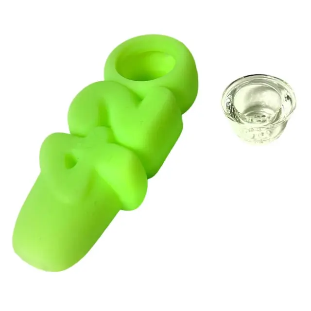 420 Silicone Pipe 10cm Ανοιχτό πράσινο