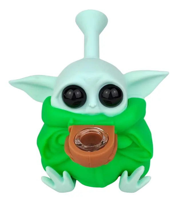 Alien Green Silicone Bong