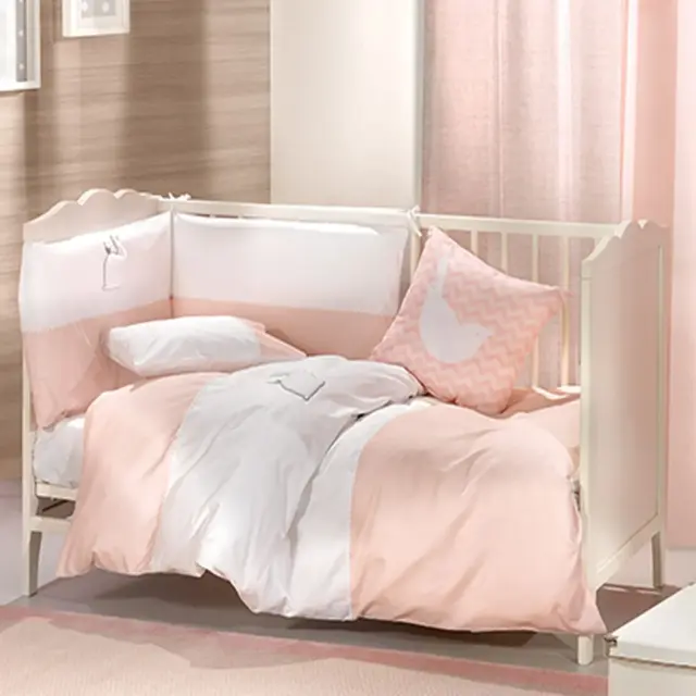 Βρεφικά Σεντόνια Σετ 2τμχ Lapin Pink Saint Clair 110Χ170cm