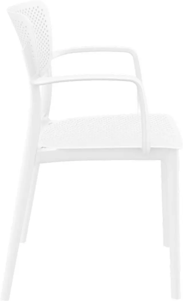 Πολυθρόνα Στοιβαζόμενη LOFT Λευκό PP 54x53x82cm 3