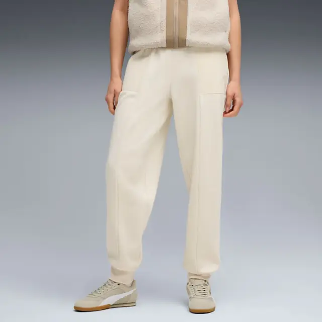 Puma Her Comfort High-Waist Sweatpants (688154-87) - Μπέζ