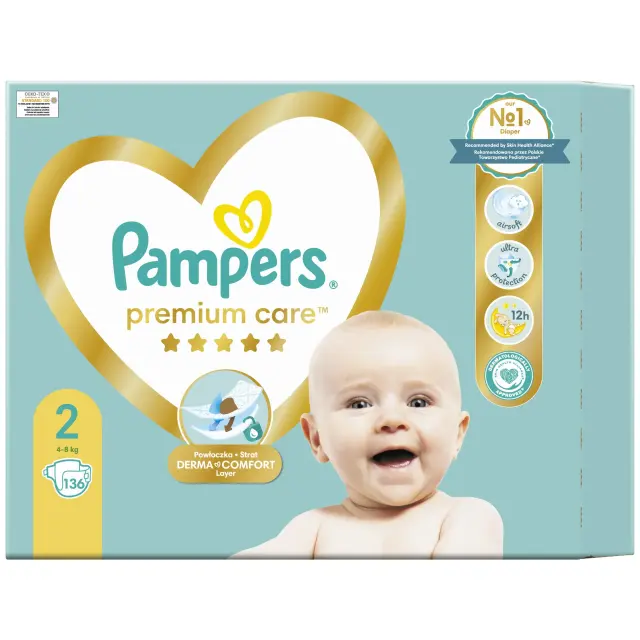 Pampers premium Care Megapack No2 (4-8kg) 136 τεμαχια 2