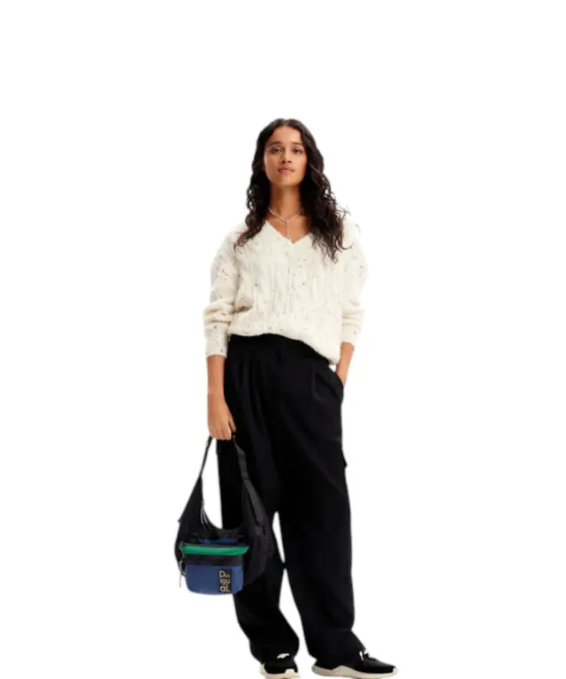 Desigual - Γυναικείο Πλεκτό Πουλóβερ Lucca 23WWJF84-1001 Λευκό - L 3