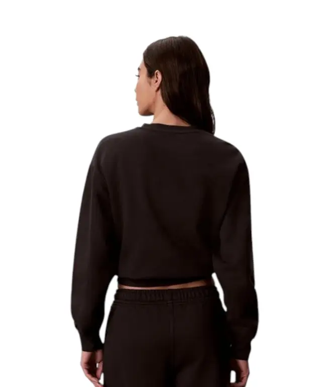 Calvin Klein - Γυναικείο Φούτερ Ls Rlxd Monogram French Terry Cr LV047F223G-UB1 Μαύρο 2