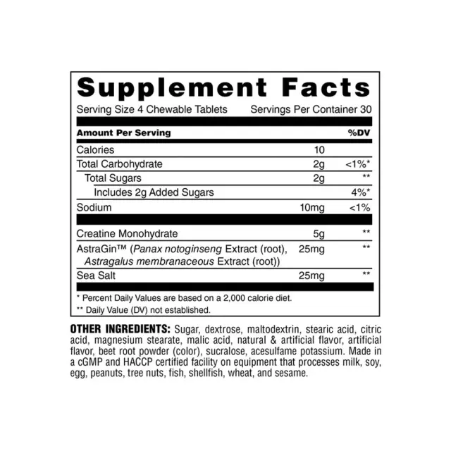 Universal Nutrition Creatine Chew Tabs Sample 2