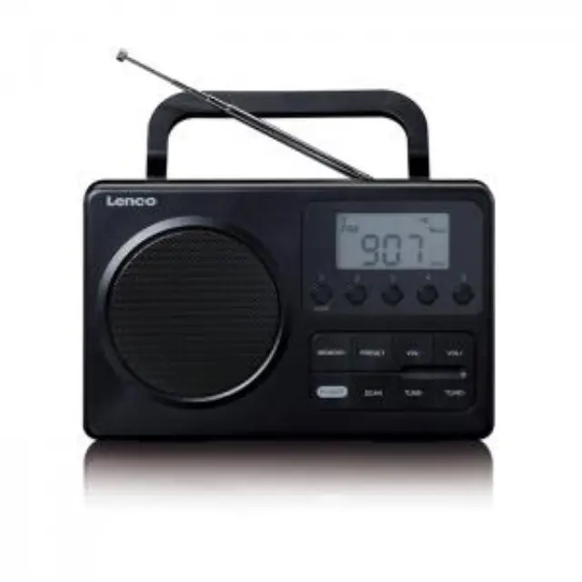 Φορητό ραδιόφωνο FM με οθόνη LCD, σε μαύρο χρώμα. 2