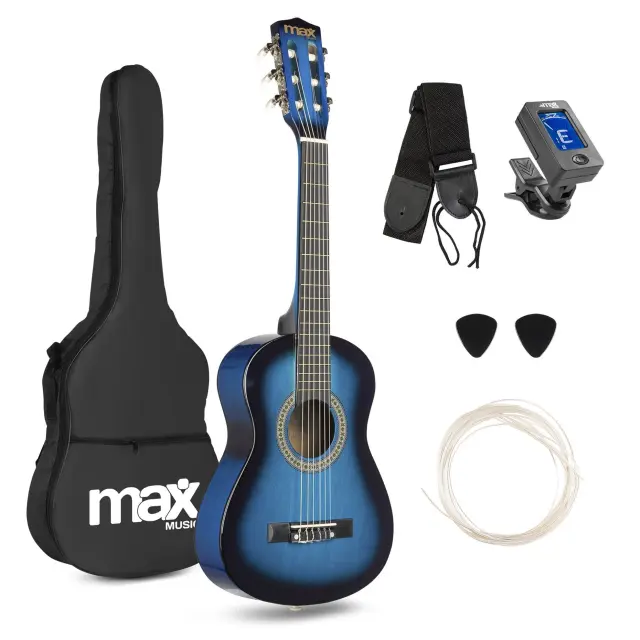 MAX SOLOART JUNIOR 1/4 ΠΑΚΕΤΟ ΠΑΙΔΙΚΗΣ ΚΛΑΣΙΚΗΣ ΚΙΘΑΡΑΣ ΜΠΛΕ