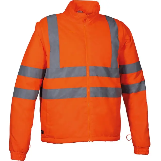 Αδιάβροχο Ανακλαστικό Παρκά 4 σε 1 Cofra Telsen orange/navy 3