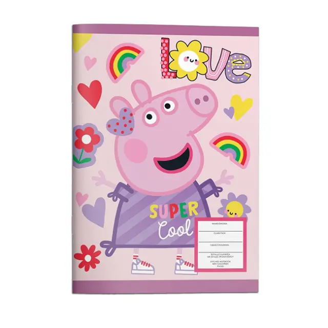 Diakakis Τετράδιο Καρφίτσα 17×25 40 φύλλων Peppa Pig (000482812) 2