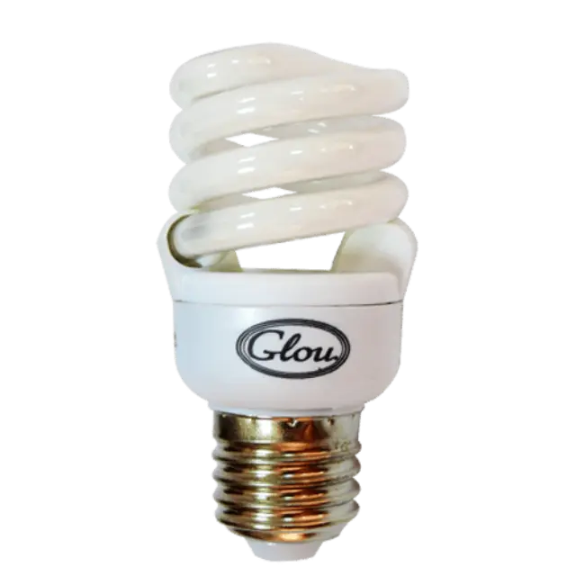 GLOU, Λάμπα Οικονομίας Full Spiral T2 11W 12V E27 DC 2700K