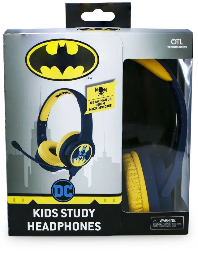 OTL Batman Ασύρματα On Ear Multimedia Ακουστικά με μικρόφωνο και σύνδεση Bluetooth / 3.5mm Jack σε Μπλε χρώμα 2